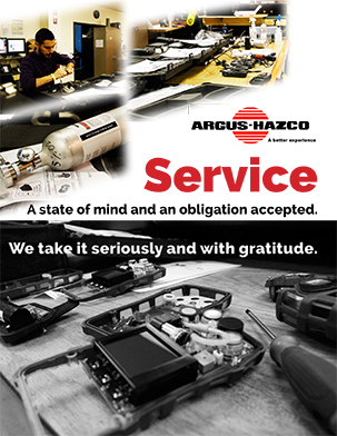 Service brochure cover for Argus-Hazco